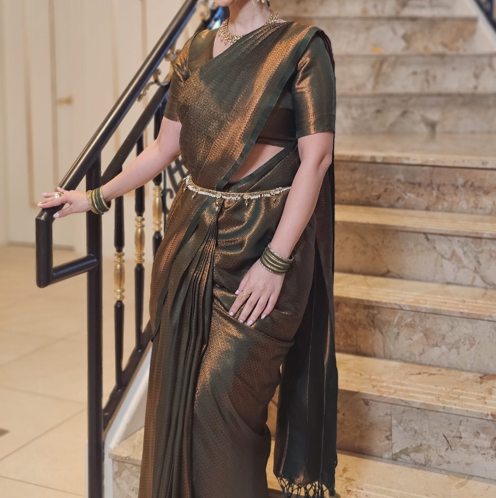 Elegant Metallic Saree